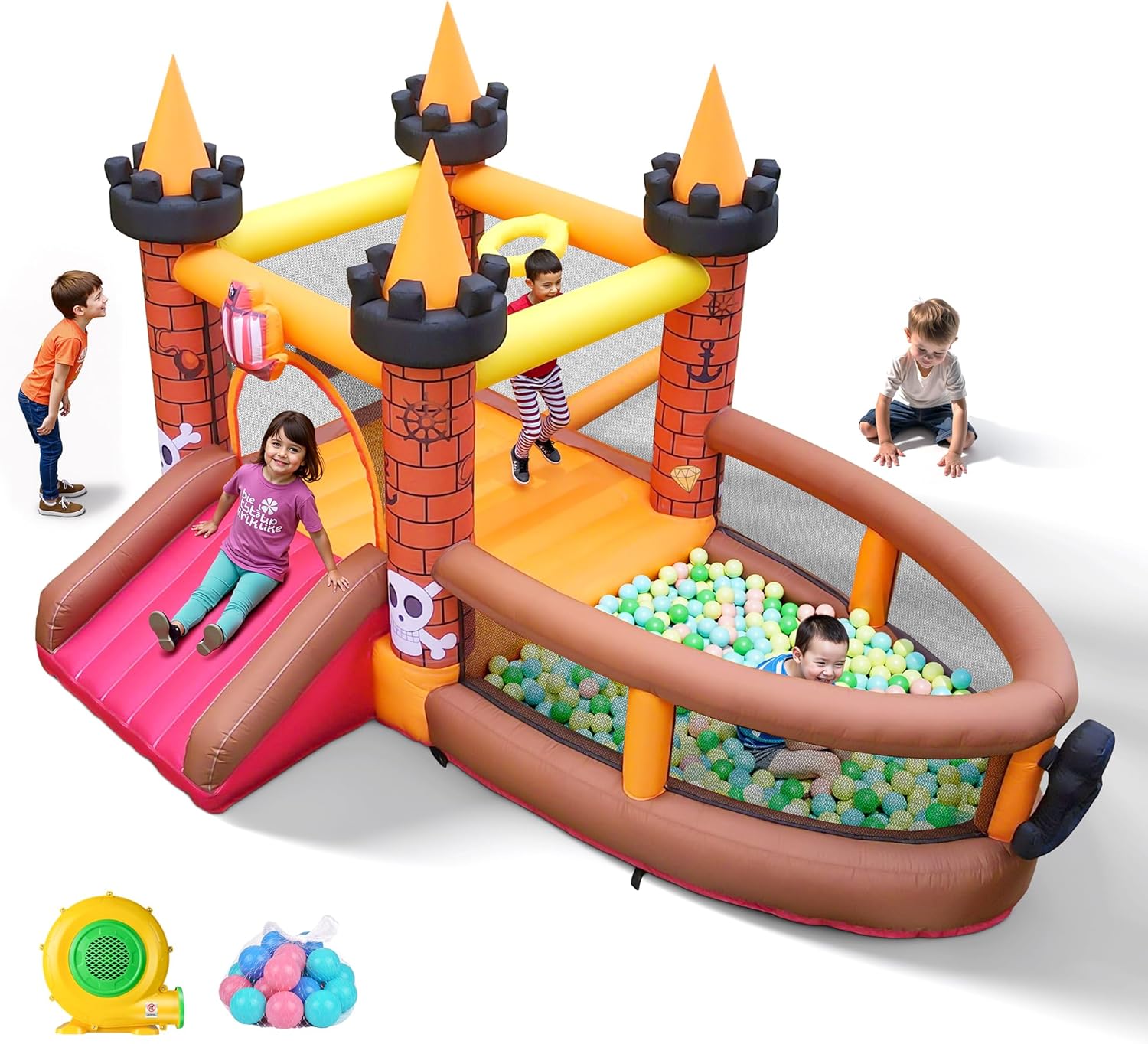Kids Outdoor Jump House - Aufblasbares Hüpfhaus für Kinder von 3-8