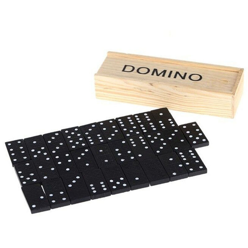 Kids Outdoor Activity Table - 28-teiliges Set Holz-Domino Brettspiele Tischspiel Domino-Spielzeug