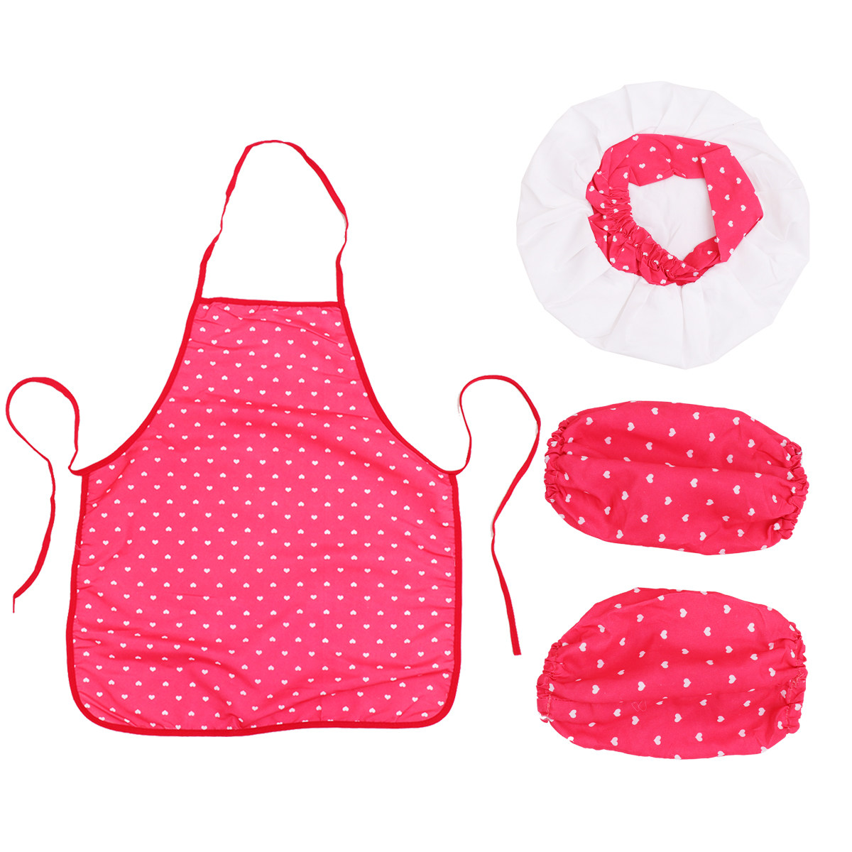 Kids Outdoor Grill Set - 3-teiliges Kinder-Kochkostüm-Set aus Baumwolle, Schürze mit