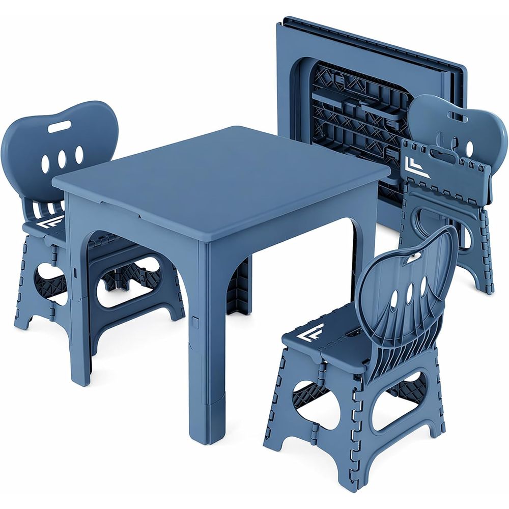 Kids Outdoor Activity Table - Klappbares Tisch- und Stuhl-Set, höhenverstellbarer tragbarer