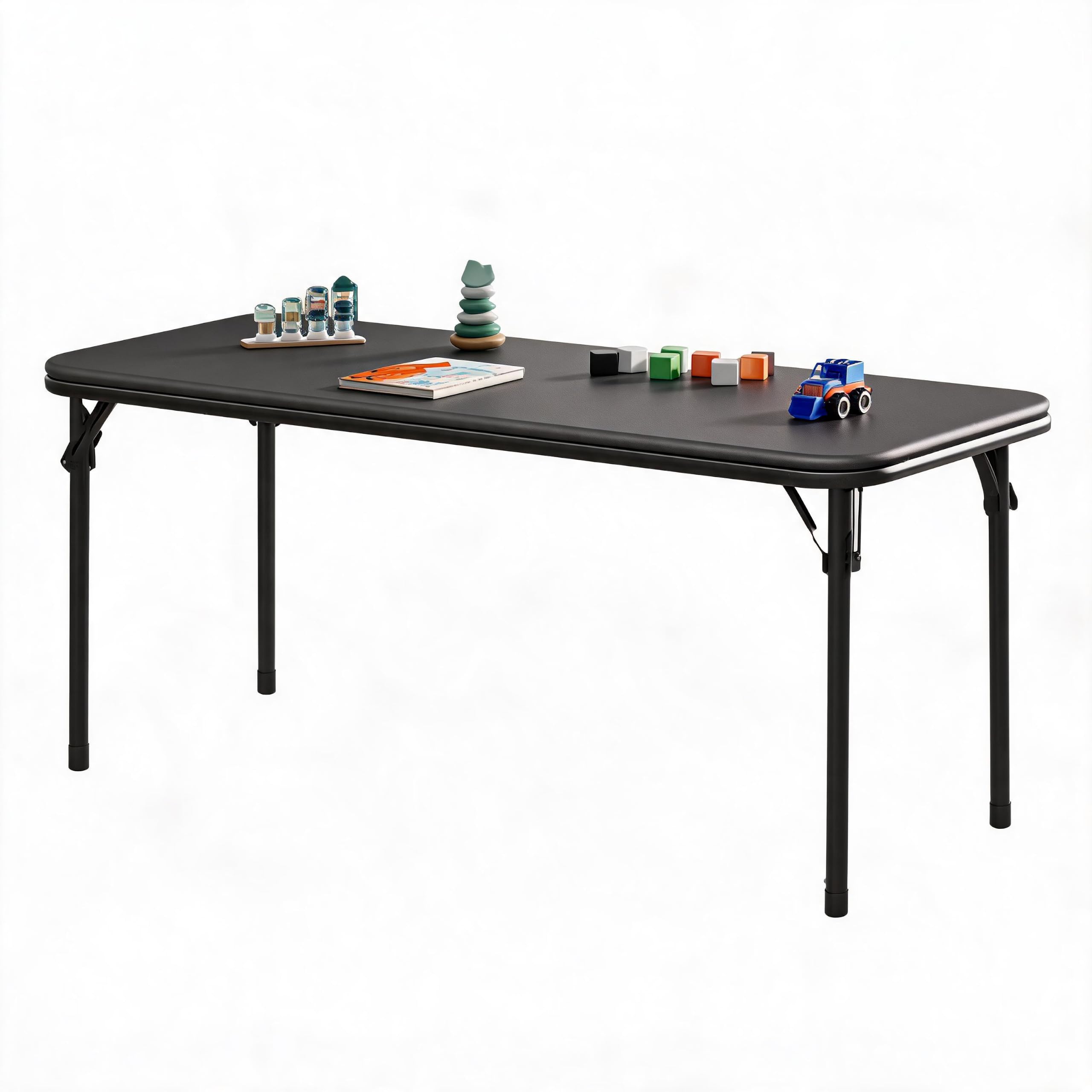Kids Outdoor Activity Table - 47-Zoll Rechteckiger Klapptisch, Tragbarer Klapptisch für