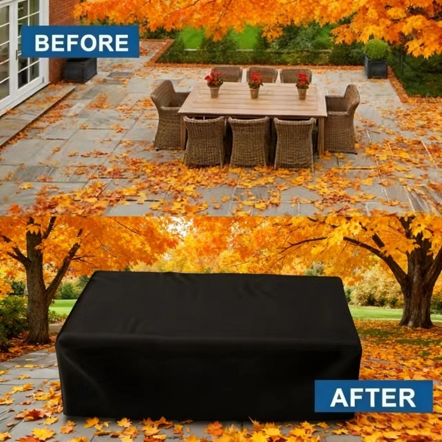 Kids Outdoor Dining Table - Mehrteilige Outdoor-Möbelabdeckungen Wasserdicht Staubdicht Gartenmöbel-Schutzhüllen für