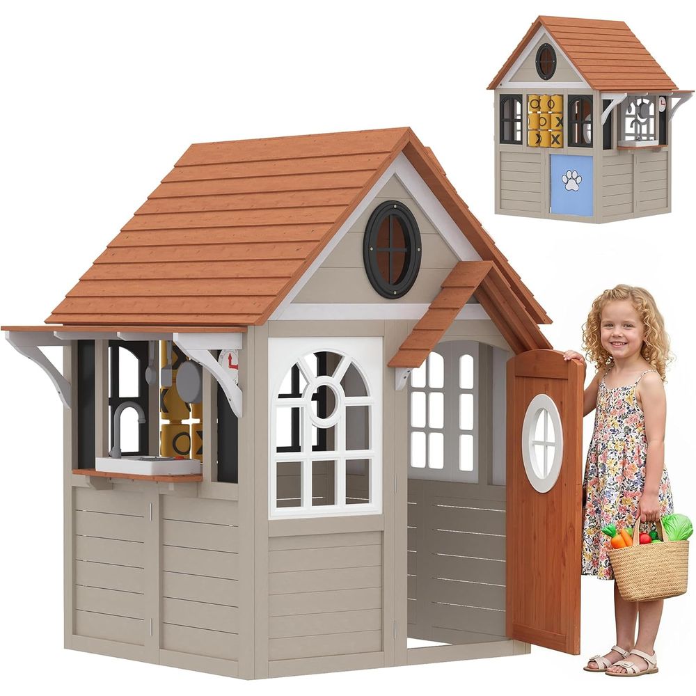 Qaba Outdoor-Spielhaus aus Hol – Qaba Kids Outdoor Playhouse Bewertung und Preis