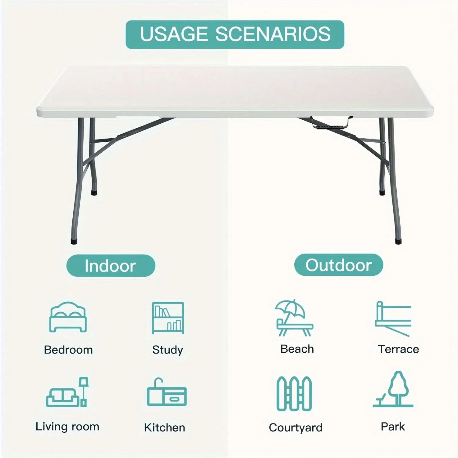 1,8 m Großer Klappbarer Plasti – Kids Outdoor Dining Table Bewertung und Preis