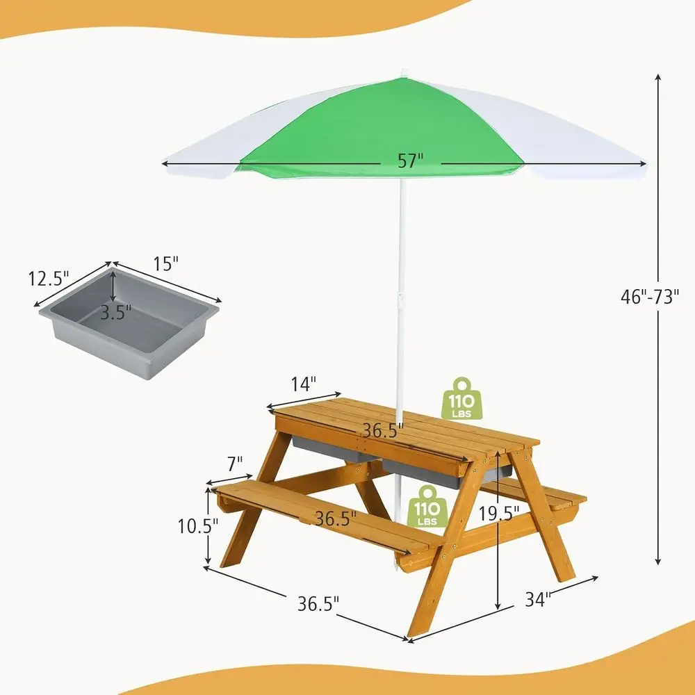 3-in-1 Höhenverstellbarer Rege – Kids Outdoor Activity Table Bewertung und Preis