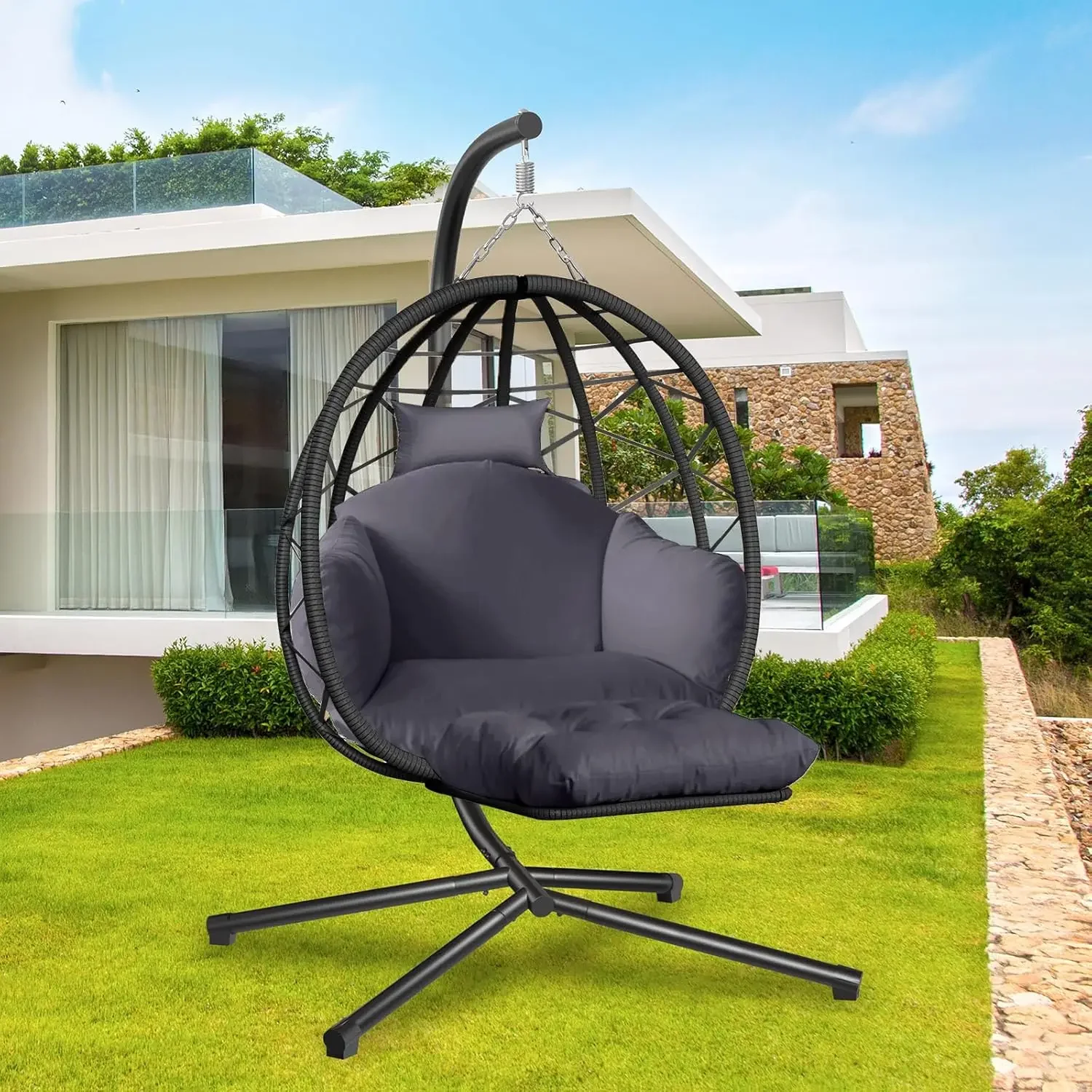 Hängesessel mit Ständer und Be – Kids Outdoor Egg Chair Bewertung und Preis