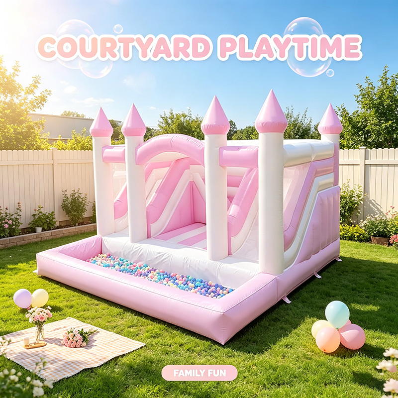 Aufblasbares rosa Prinzessinne – Kids Outdoor Jump House Bewertung und Preis