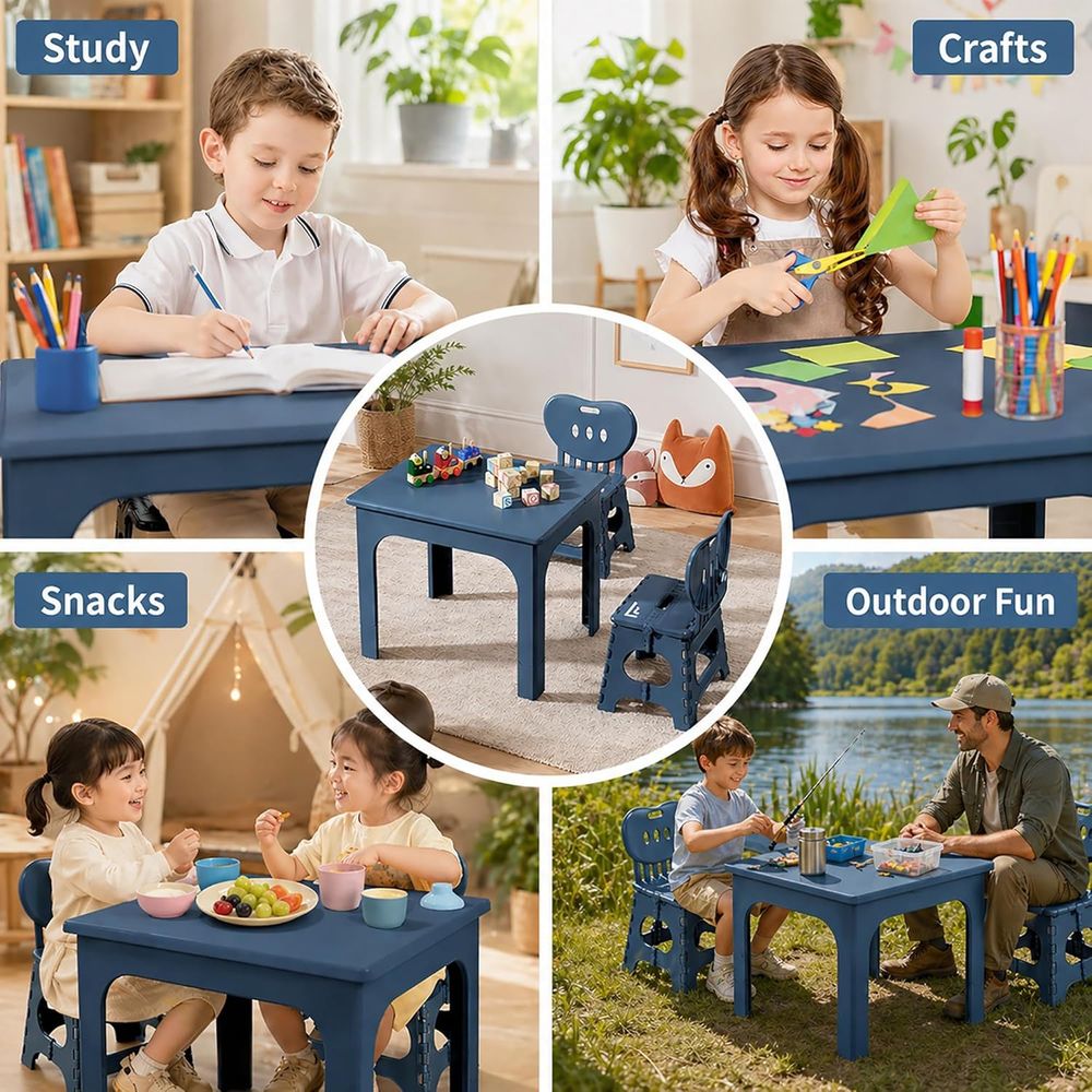 Klappbares Tisch- und Stuhl-Se – Kids Outdoor Activity Table Bewertung und Preis