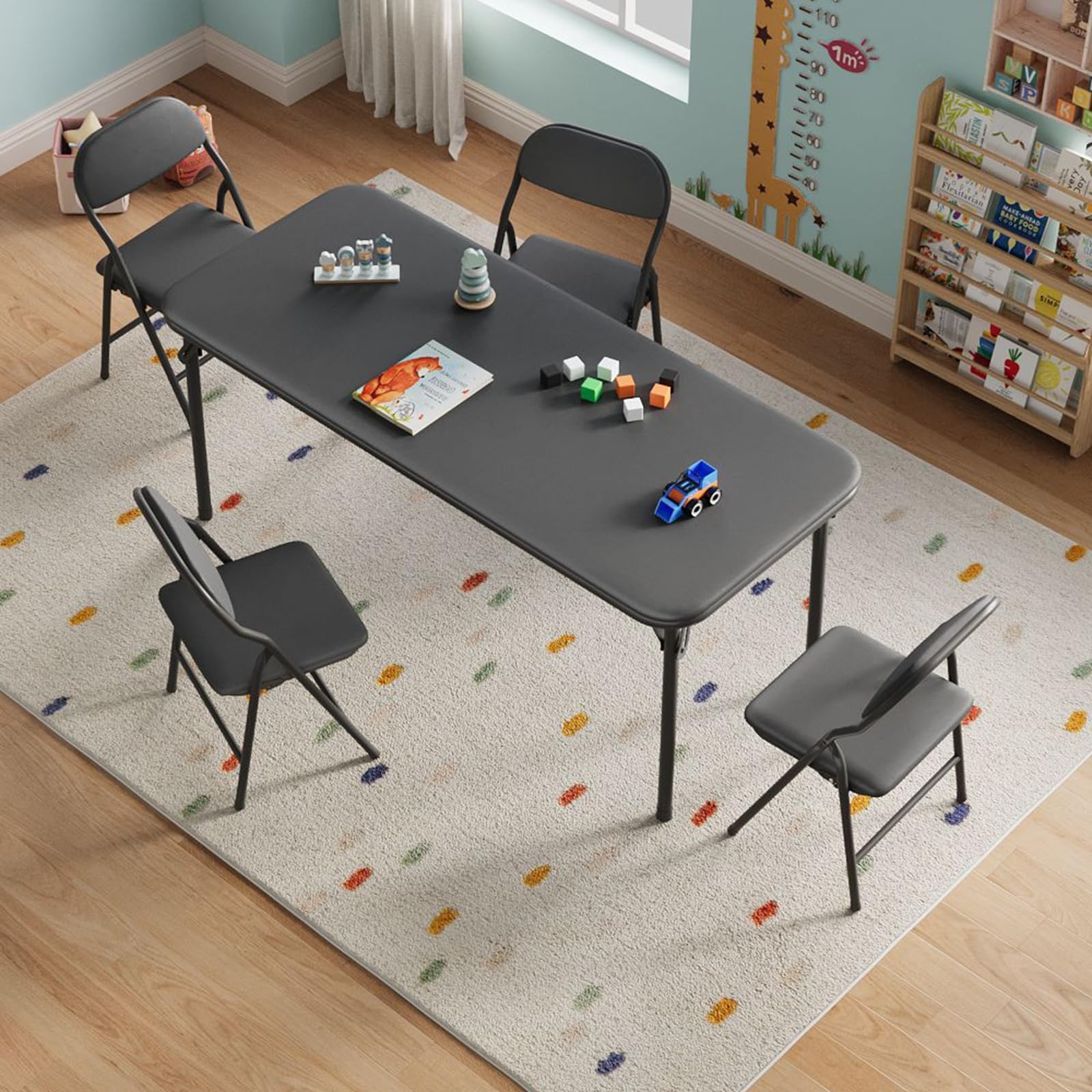 47-Zoll Rechteckiger Klapptisc – Kids Outdoor Activity Table Bewertung und Preis