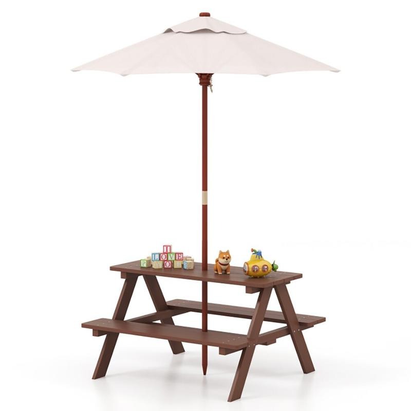 Outdoor 4-Sitzer Kinder-Pickni – Kids Outdoor Bench With Umbrella Bewertung und Preis