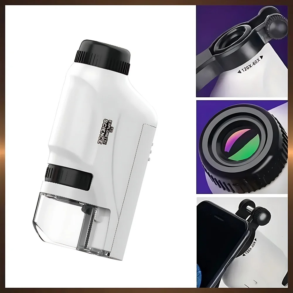 Handmikroskop mit 60X 120X Ver – Kids Outdoor Microscope Bewertung und Preis
