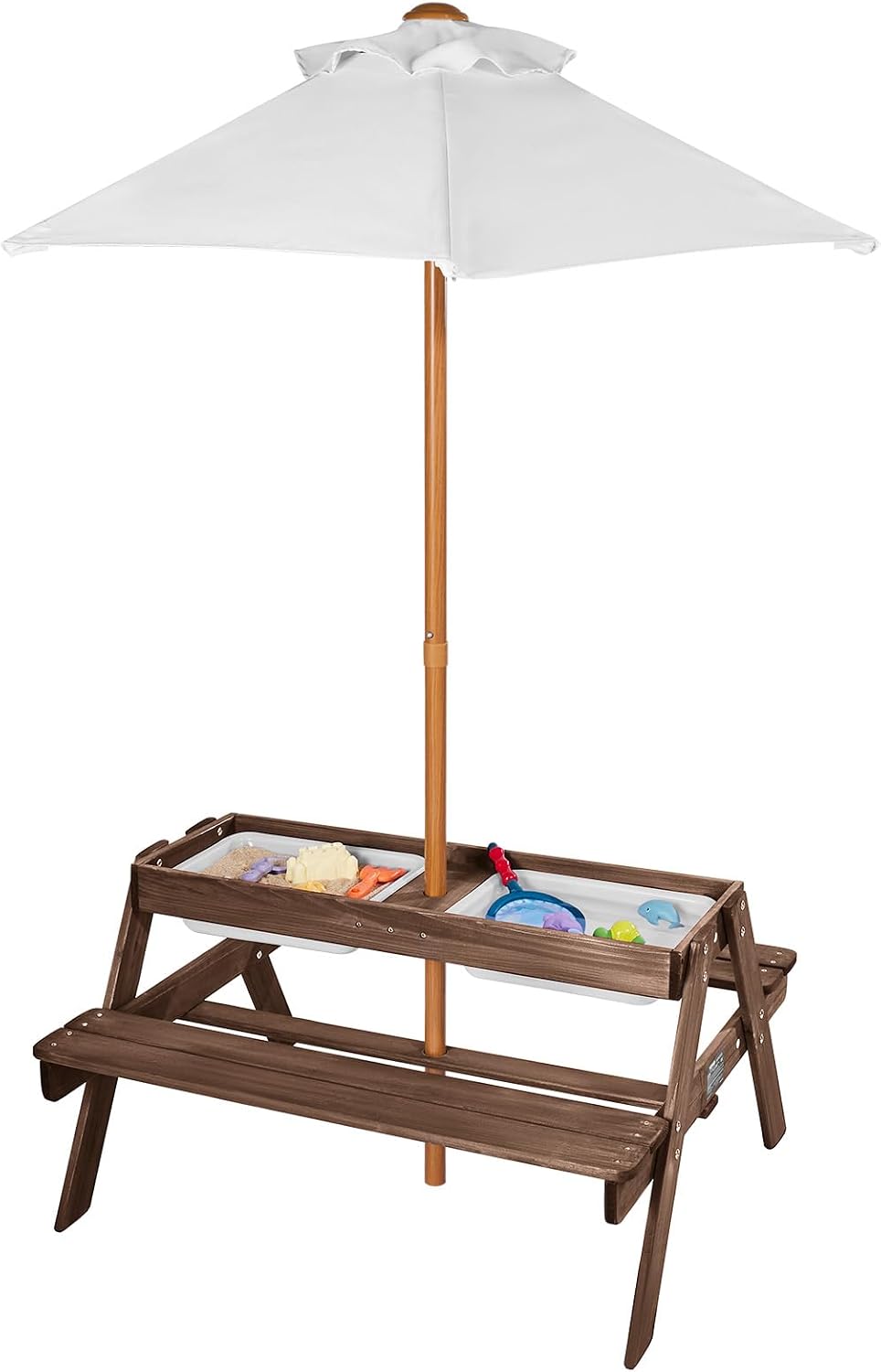 Kinder-Picknicktisch mit Sonne – Kids Outdoor Bench With Umbrella Bewertung und Preis