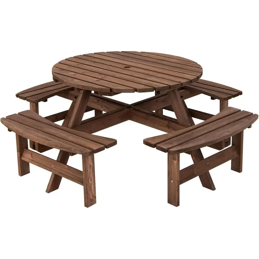 Holz-Picknicktisch-Set mit Hol – Kids Outdoor Bench With Umbrella Bewertung und Preis