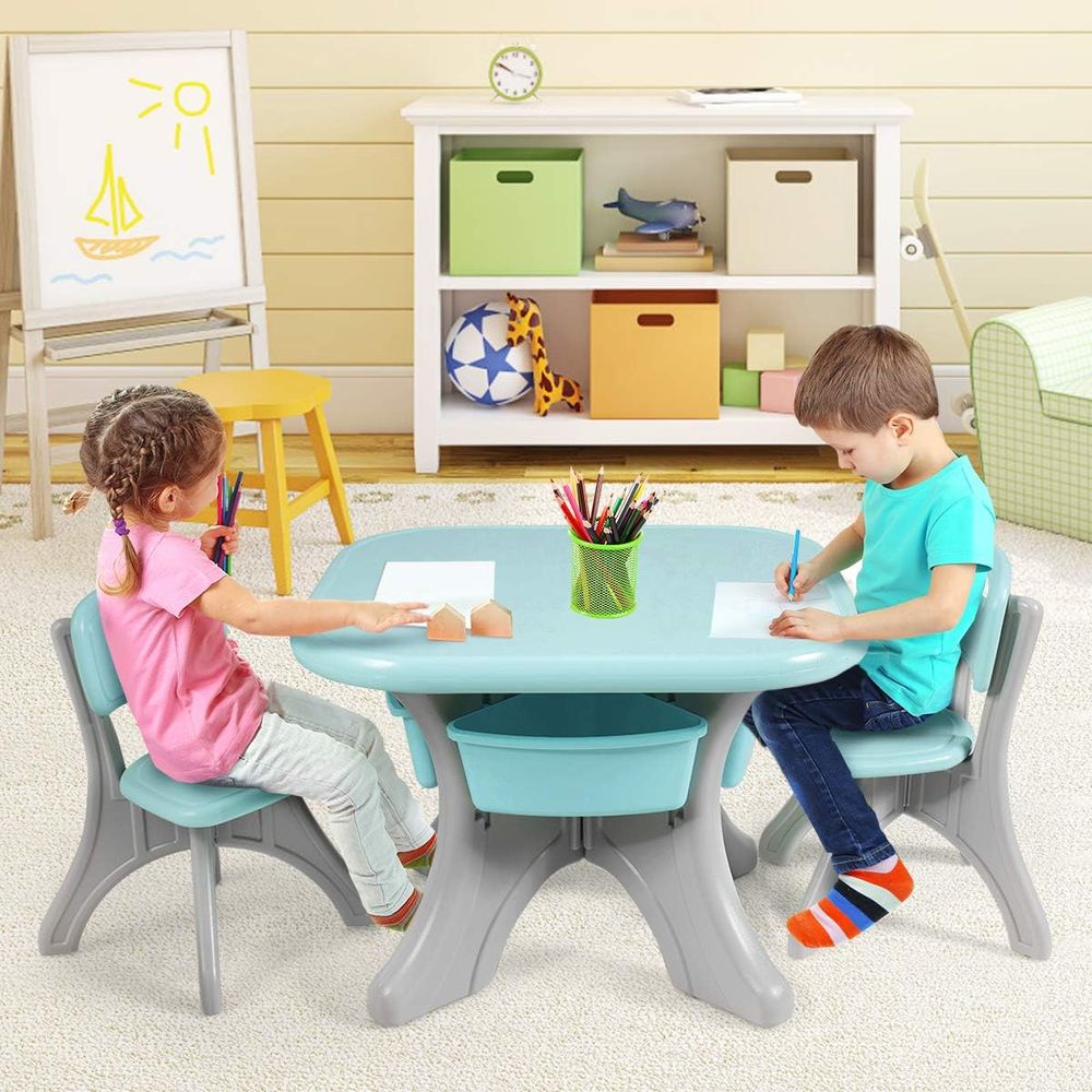 Kindertisch und -stühle, 3-tei – Kids Outdoor Activity Table Bewertung und Preis