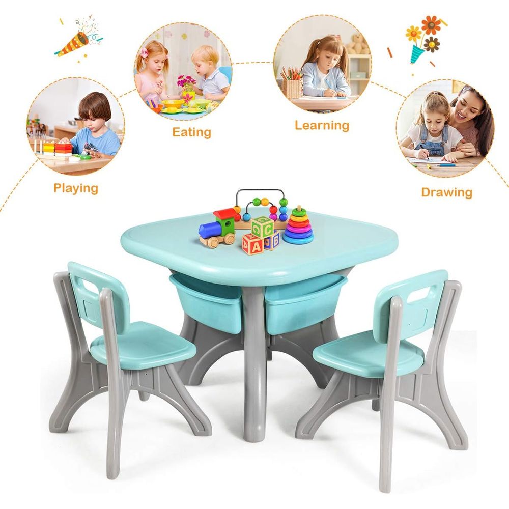 Kindertisch und -stühle, 3-tei – Kids Outdoor Activity Table Bewertung und Preis