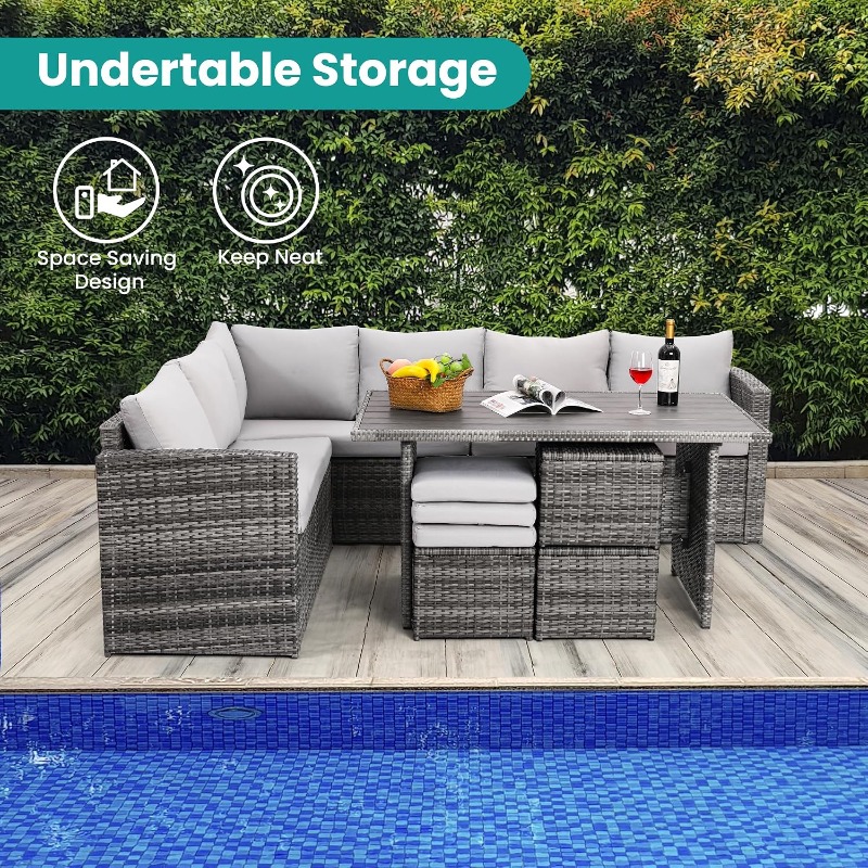 Wumiokio Gartenmöbel-Set, 7-te – Kids Outdoor Dining Table Bewertung und Preis