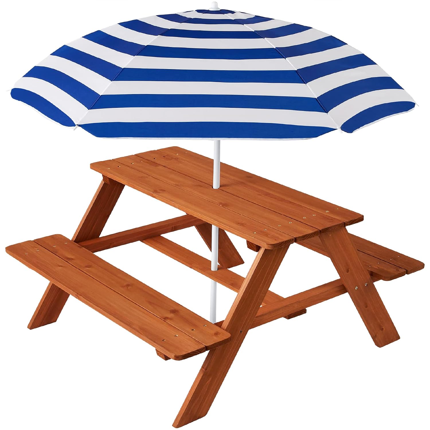 Holz-Picknicktisch für Kinder  – Kids Outdoor Bench With Umbrella Bewertung und Preis