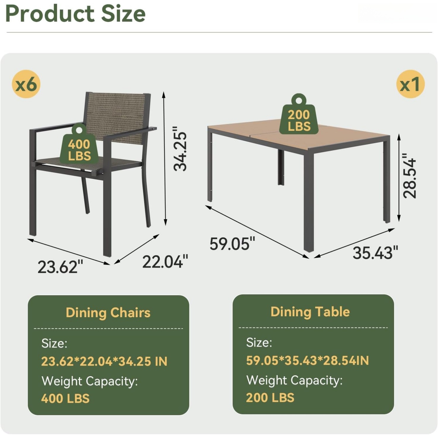 Aoxun 7-teiliges Garten-Essgru – Kids Outdoor Dining Table Bewertung und Preis